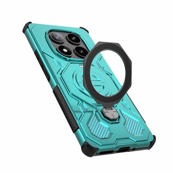 Redmi Note 14 Pro 5G J-20 - Solid Färg MagSafe Magnetisk TPU+PC Mobilskal Blå sjön