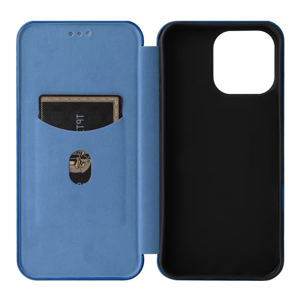 iPhone 16 Pro Max Skal Kolfibertextur - Elegant Fodral för Skydd och Stil Blå