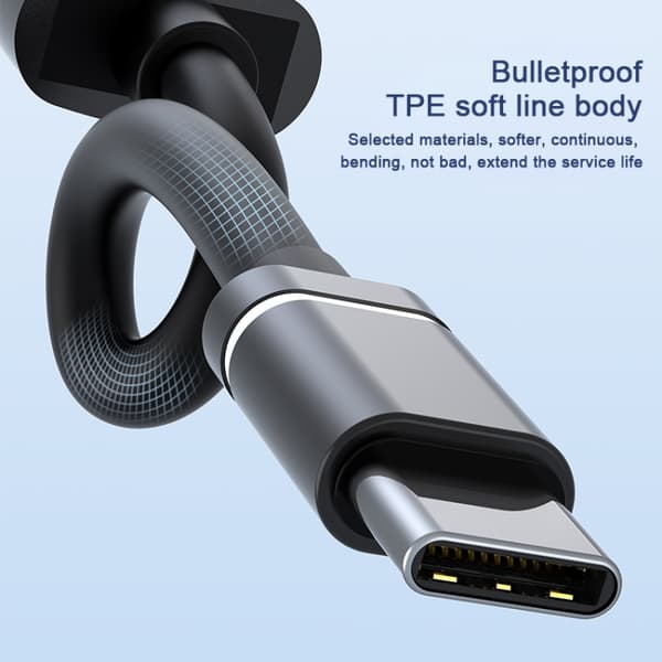 USB-C / Typ-C till 3,5 mm + 2 USB + Typ-C Hub Dockningsstation (Grå)