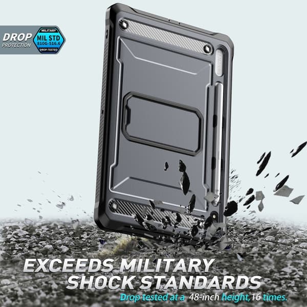 Samsung Galaxy Tab S7/S8 Explorer PC + TPU Skyddsfodral med Penna Grå