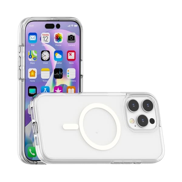 iPhone 16 Pro Max Terminator Stil Transparent MagSafe Magnetisk Skal