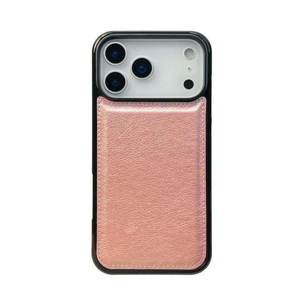 iPhone 18 Pro Max / iPhone 17 Pro Max Skal - äkta läder med textur Roséguld