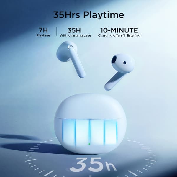 JOYROOM Funpods Series JR-FB2 Semi-In-Ear True Wireless Bluetooth-hörlurar Blå