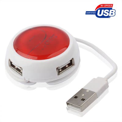 Hög hastighet 4-portars USB 2.0-hubb, Plug and Play