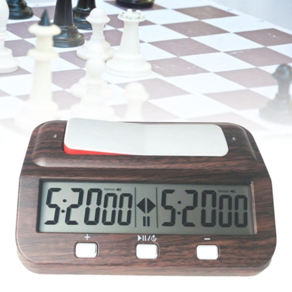HQT101w Plast Schackklocka Go Schack Timer (Trästruktur)