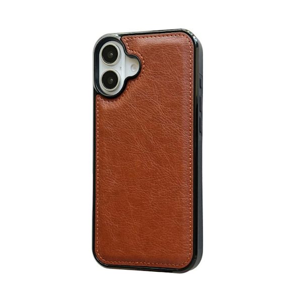 iPhone 17 Skal - Lädertextur Brun