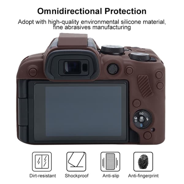 Mjukt silikonfodral för Canon EOS R10 Kaffe