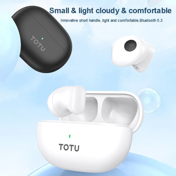 TOTU BE -17-TWS Bluetooth 5.3 Trådlösa Bluetooth-hörlurar Vit