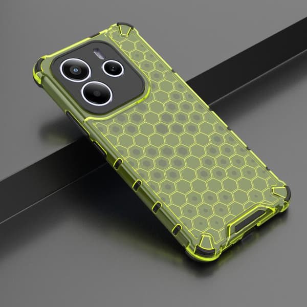 Redmi Note 14 5G - Honeycomb Stöttålig Mobilskal Grön