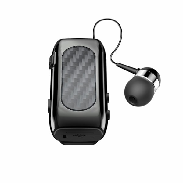K56 Lavalier brusreducerande kolfiberlödda Bluetooth-hörlurar Svart