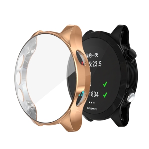 För Garmin Forerunner 935 TPU elektropläterad watch Rose Gold