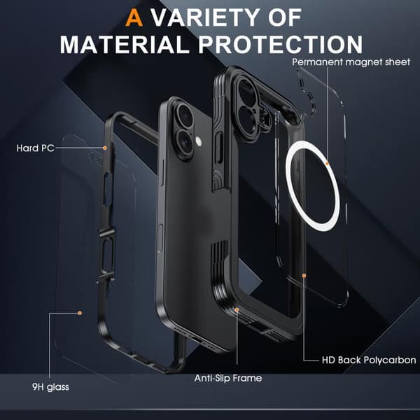 iPhone 18 Pro Max / iPhone 17 Pro Max Skal - Tempererat Glas med MagSafe från RedPepper Rosa