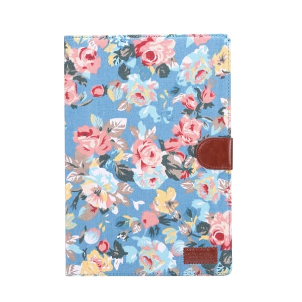 Samsung Galaxy Tab A8 10.5 (2021) X200/X205 Blommig Läderfodral Blå