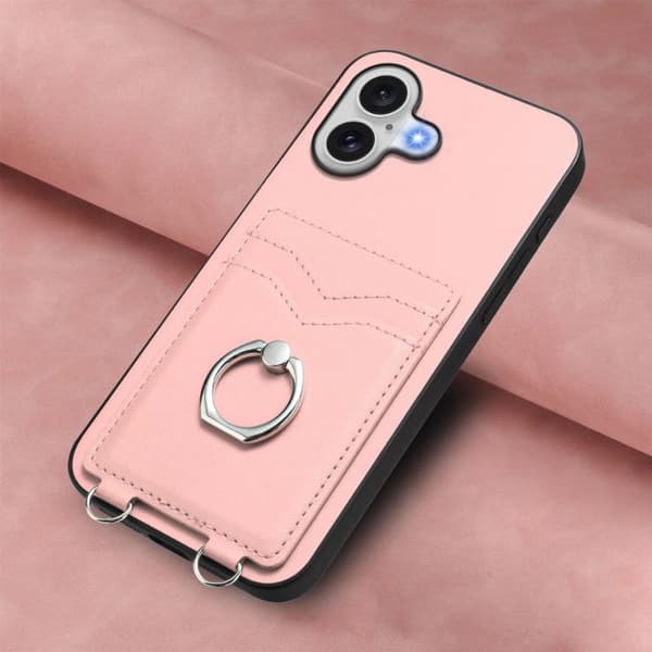iPhone 17 Skal med R20 Ringkortshållare Rosa