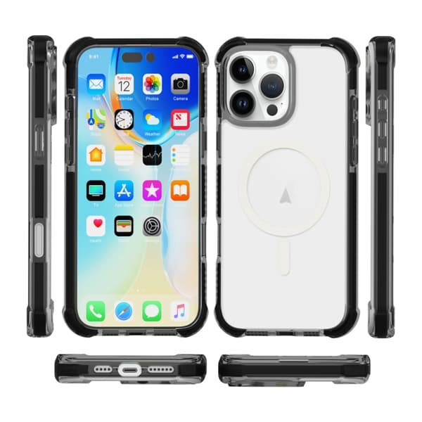 iPhone 17 Pro Max Skal - Akryl med MagSafe och Stötsäker Design Svart