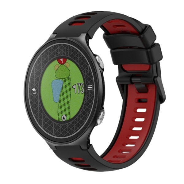 För Garmin Approach S6 Tvåfärgad watch Black-Red