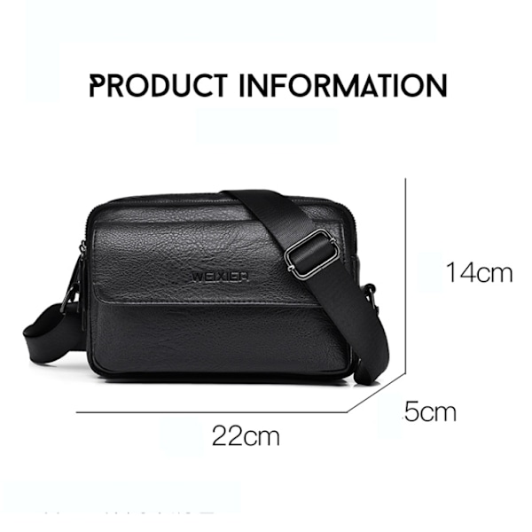 WEIXIER Fritids Retro Herr Mobiltelefon Väska Axelväska Resväska Messenger Bag