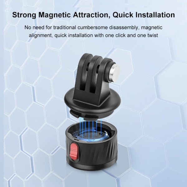 Actionkamera 1/4 tums magnetisk basadapter