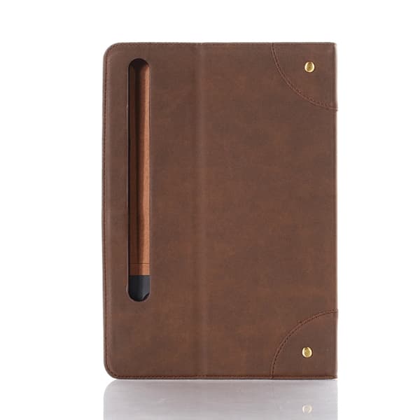 Samsung Galaxy Tab S9 FE Retro Läderfodral Mörkbrun