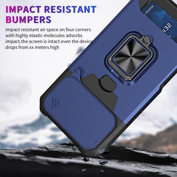 iPhone 18 Pro Max / iPhone 17 Pro Max Skal med Kameraskydd och Kortfack - PC+TPU Mörkgrön