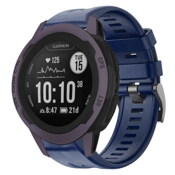 För Garmin Instinct 2S metallspänne i enfärgad watch Navy Blue