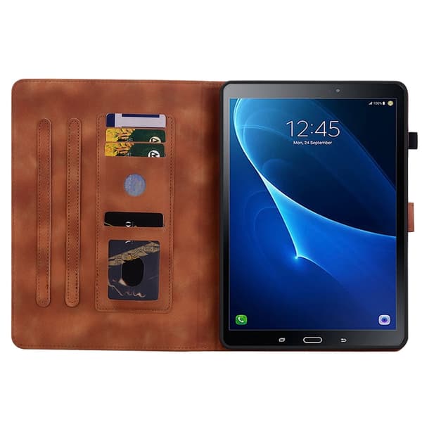 Samsung Galaxy Tab A 10.1 (2016) Lily Prägad Läderfodral Brun