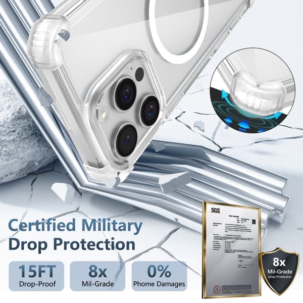 iPhone 16 Pro Max Transparent MagSafe Magnetisk Skal Transparent