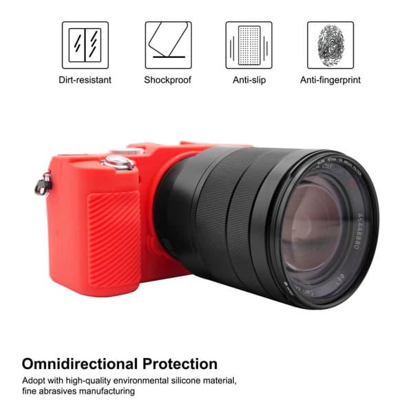Mjukt silikonfodral för Sony A7C / ILCE-7C Röd