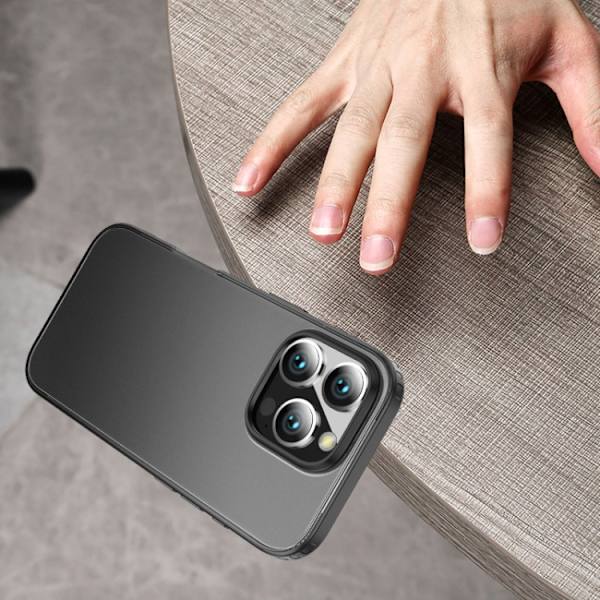 iPhone 16 Pro Max Skal - Armor Clear TPU Hård PC Telefonfodral Grå