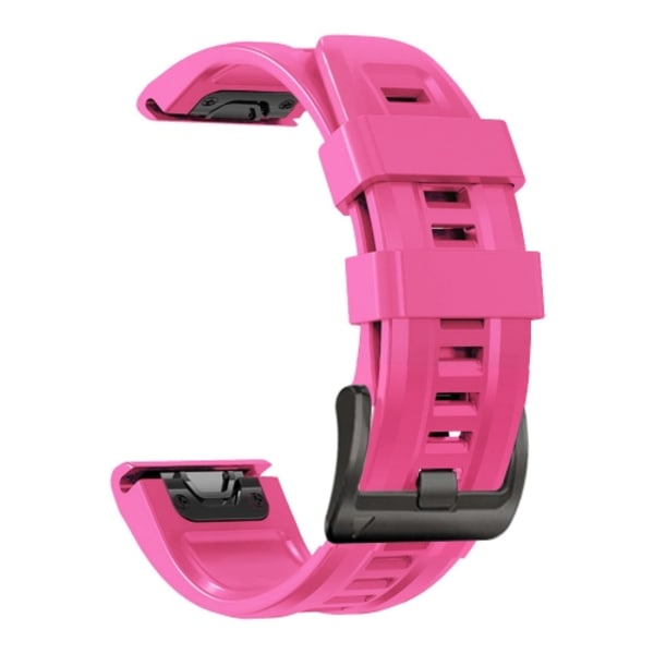 För Garmin Fenix ​​3 Sapphire 26mm Silicone Sport Pure Color Watch Band Pink