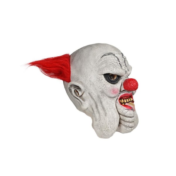 Realistisk skräckclownmask med hår, återanvändbar Bekväm fest Roligt läskigt cover för Halloween Carnival Maskerad Rollspel