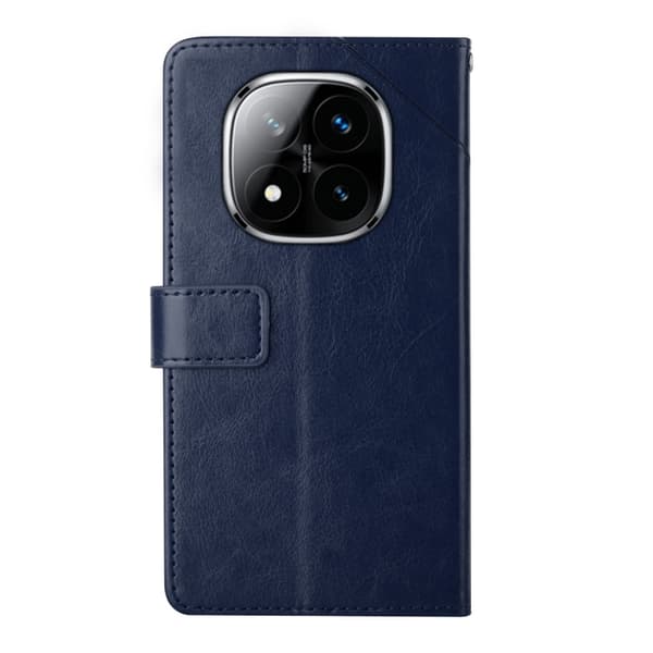Redmi Note 14 Pro+ 5G - Y-formad Mönster Flip Läder fodral Blå