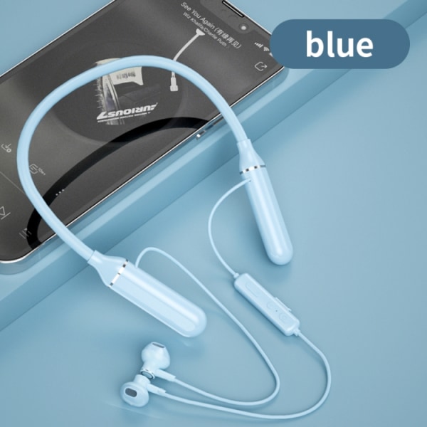K1688 Nackmonterade brusreducerande IPX5 sport Bluetooth-hörlurar Blå