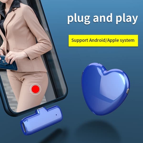 JNN A6 USB-C/Type-C gränssnitt trådlös lavaliermikrofon, specifikation: 1 mikrofon (rosröd)