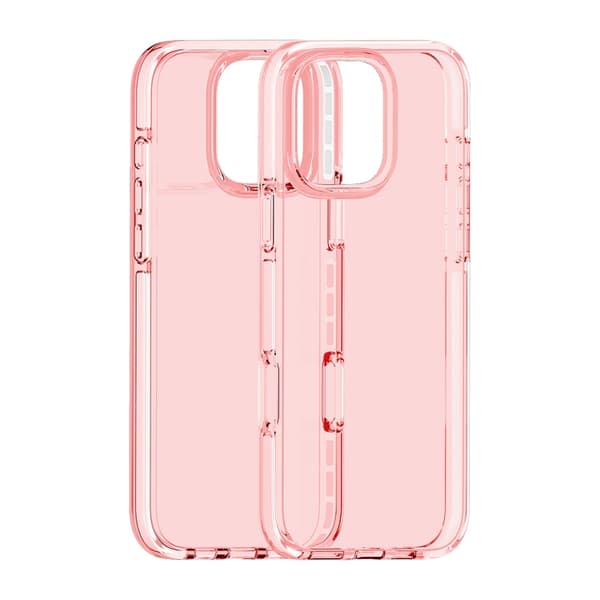 iPhone 16 Pro Skal Tvåfärgad Stötsäker Hög Transparens TPU Rosa