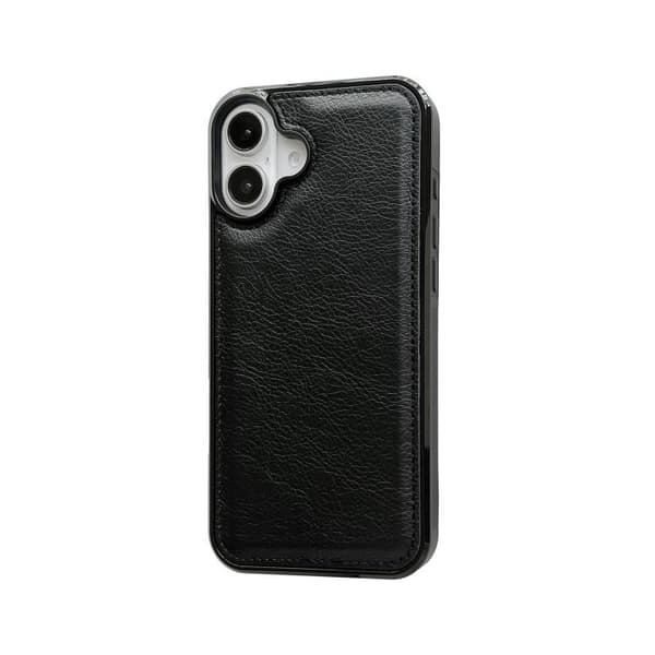 iPhone 17 Skal - Lädertextur Svart