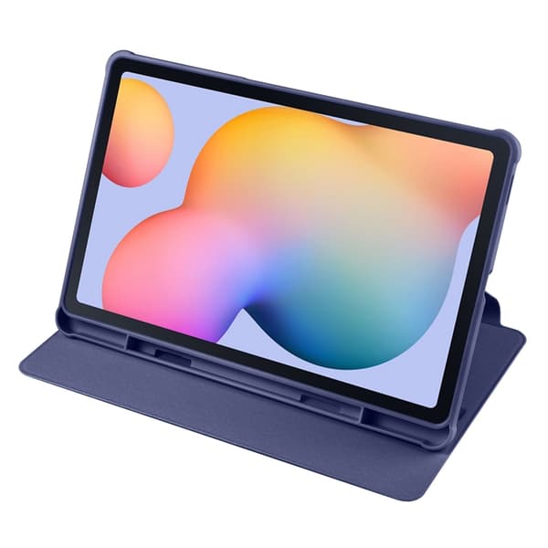 Samsung Galaxy Tab S6 Lite P610 360° Rotationsskydd i Läder Mörkblå
