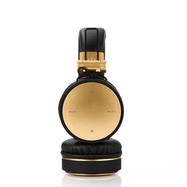 MH10 Sports Fällbart Kort Trådlöst Bluetooth Subwoofer Headset Guld