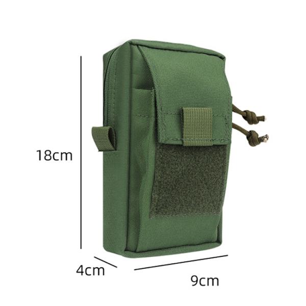 H249 Utomhusutrustning Axelrem Väska Multifunktionell Sport Midjeväska Kaki