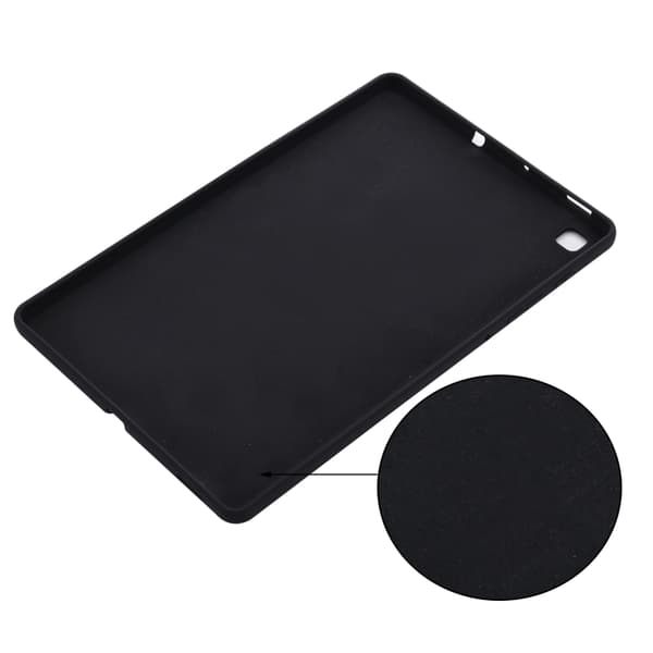 Samsung Galaxy Tab S6 Lite Solid Färgad Silikonfodral, Stöttåligt Svart