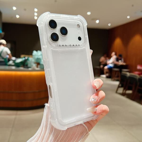 iPhone 18 Pro Max / iPhone 17 Pro Max Skal Transparent Matt TPU Hybrid 3-i-1 Vit