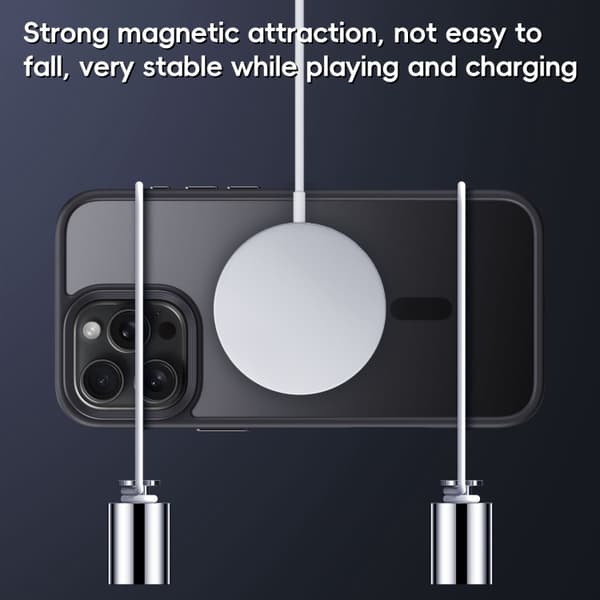 iPhone 16 Pro Max Frosted MagSafe Magnetisk Skal Vit