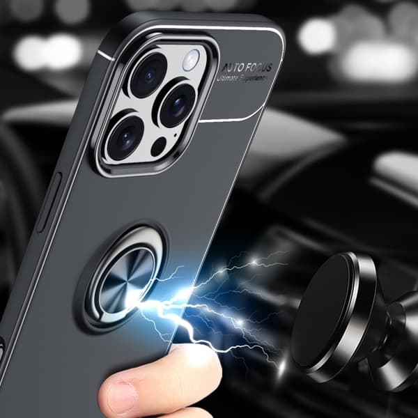 iPhone 16 Pro Max Metallringhållare TPU Skal