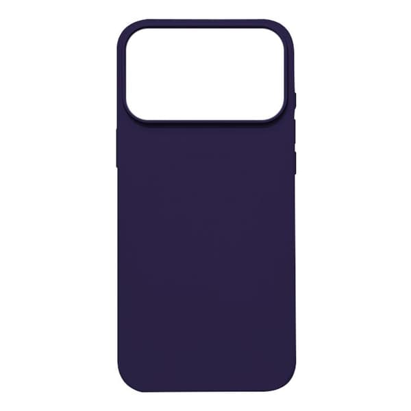 iPhone 18 Pro / iPhone 17 Pro Skal - flytande silikon med MagSafe Mörklila