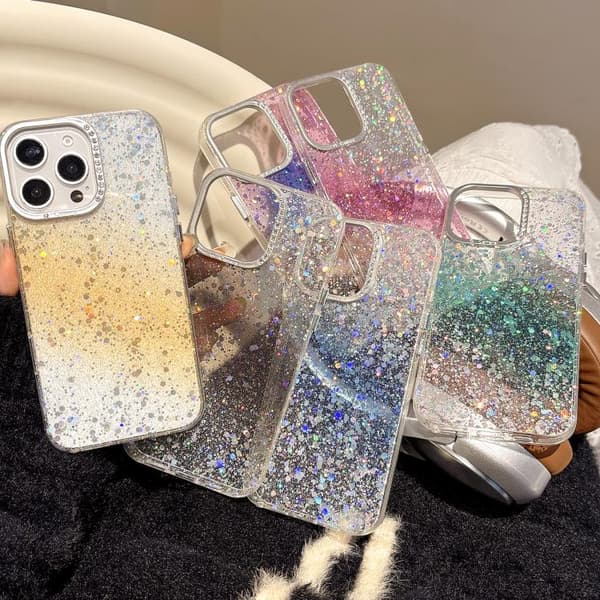 iPhone 16 Pro Starry Sky Gradient IMD Skal - Elegant och Skyddande Mobilskal Blå