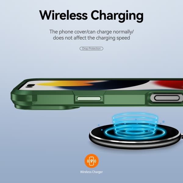 iPhone 16 Pro TPU + PC Linsskydd Skal Grön