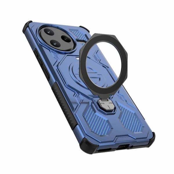 Redmi K80 Pro 5G J-20 Solid Färg MagSafe Magnetisk TPU+PC Mobilskal Blå