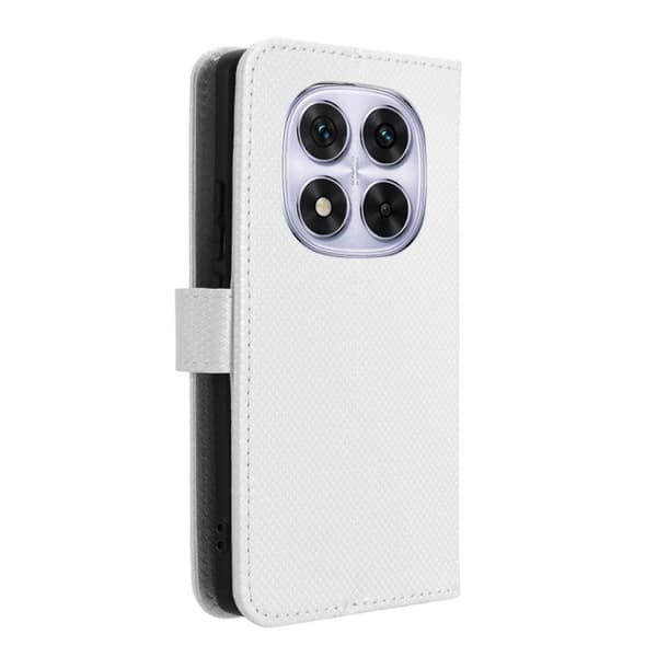 Redmi Note 14 Pro+ 5G - Diamanttexturerat Läderfodral Vit