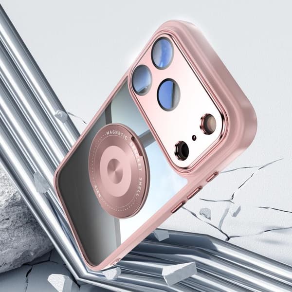 iPhone 18 Pro / iPhone 17 Pro 360 Skal Magsafe Akryl Hybrid TPU Rosa