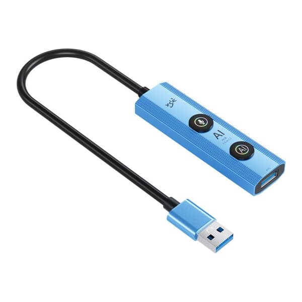 YCE V295A 5-i-1 USB3.0 Hub Adapter AI Docking Station (Blå) - Mångsidig och Effektiv Anslutning